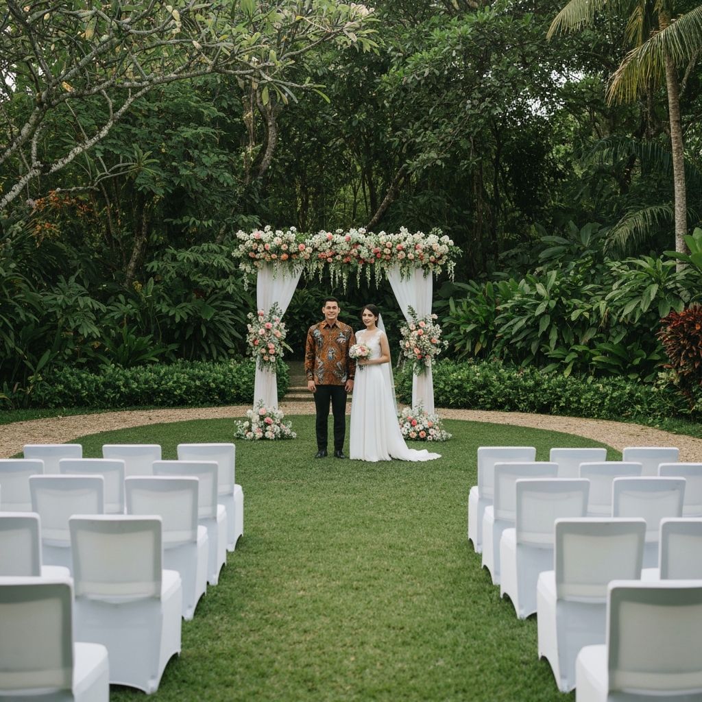 Tema pernikahan Garden Outdoor