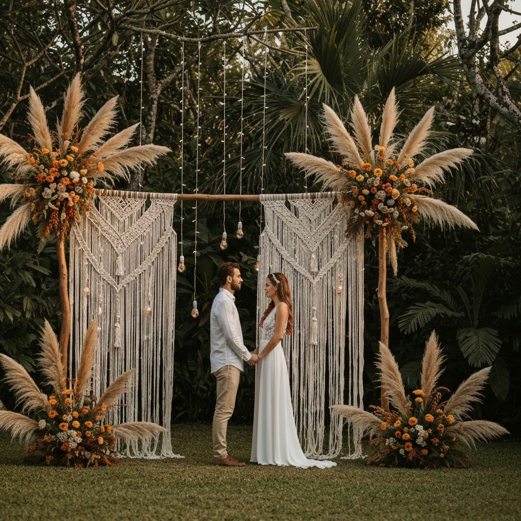 Tema pernikahan Rustic Bohemian